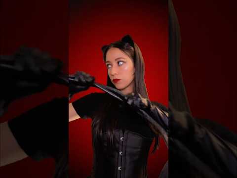 Catwoman does your makeup 😈 #asmr