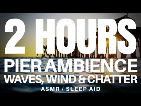 ASMR | 2 Hours of Waves, Sea Wind, and Indistinct Public Chatter