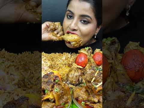 ASMR Eating Spicy Mutton Josh,Chicken Dum Biryani,Liver Fry,Egg Curry Big Bites ASMR Eating Mukbang