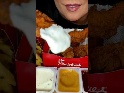 Spicy Chicken Tenders #asmr #food #chickfila #chicken