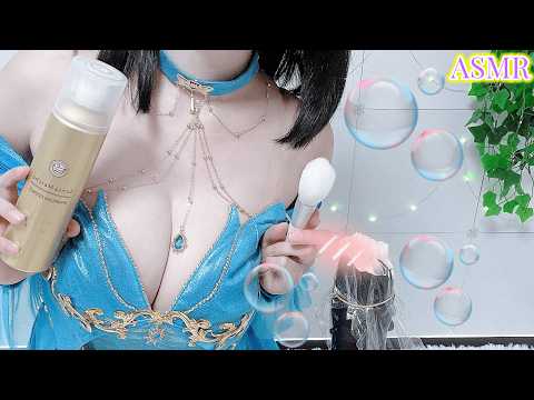 【ASMR】刺激的な炭酸泡エステ🫧｜疲労回復×絶対快眠…とろける囁きbrushing