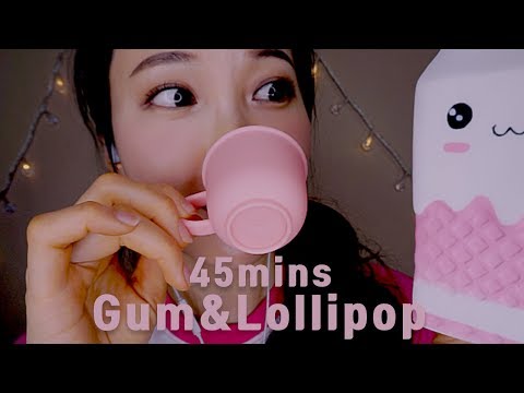 ASMR Gum & Lollipop Mouth Sounds so far 45 Mins Edited