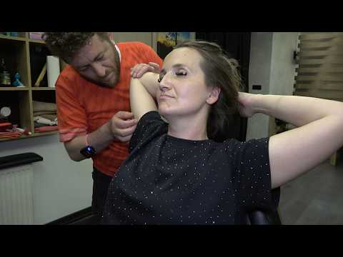 PERFECT ASMR FEMALE ARMPIT MASSAGE & LOUD CRACKS + head,face,ear,throat,chest,leg,neck,belly massage