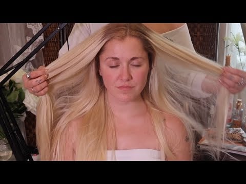 ASMR enchanting scalp massage & hair-play with Monet 🌸 to lull you to sleep ☁️