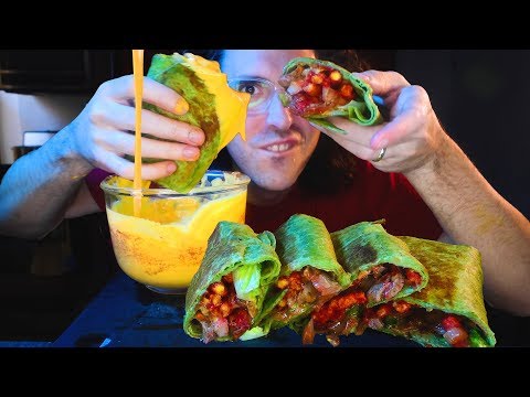 HOT CHEETOS STEAK WRAPS + CHEESE SAUCE * ASMR NO TALKING *  | NOMNOMSAMMIEBOY