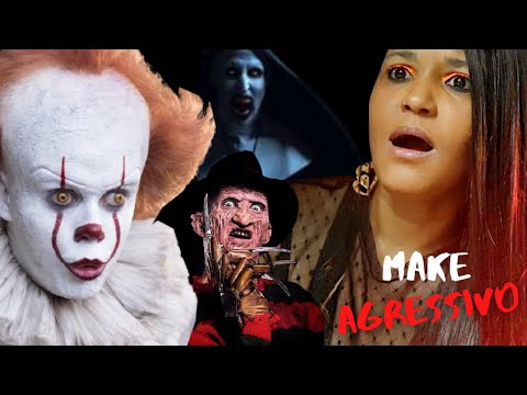 ASMR MAQUIANDO Personagens MAIS ASSUSTADORES DO TERROR  😡SUPER fast & Aggressive😡 Makeup Application