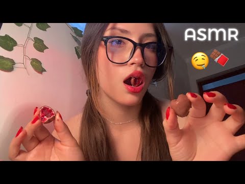 ♡ ASMR SUAVE Y DELICIOSO 🤤 COMIENDO BOMBONES // EATING SOUNDS & CRUNCHY CHOCOLATE