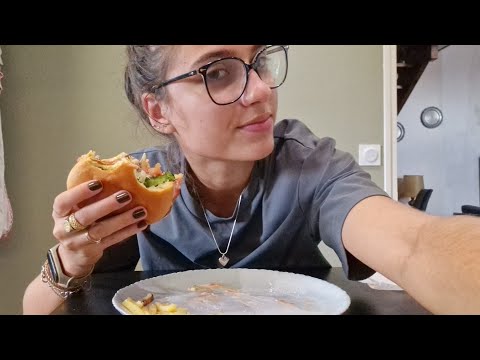 ASMR ALMOÇANDO 🍔✨️