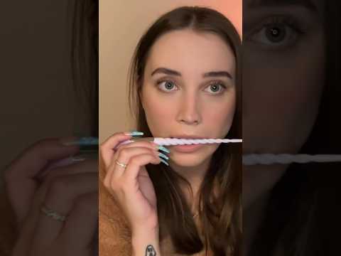 Unicorn brush mouth trigger 🦄 #asmr #asmrtingles #shortsvideo #short #mouthsounds