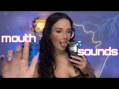 ASMR: SONS de BOCA PERTINHO DO SEU OUVIDO 👄💦 mouth sounds 