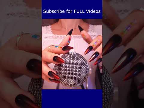 ASMR Mic Scratching with No Cover ~ with Self-Adhesive Rhinestones for Hands #notalkingasmr #shorts