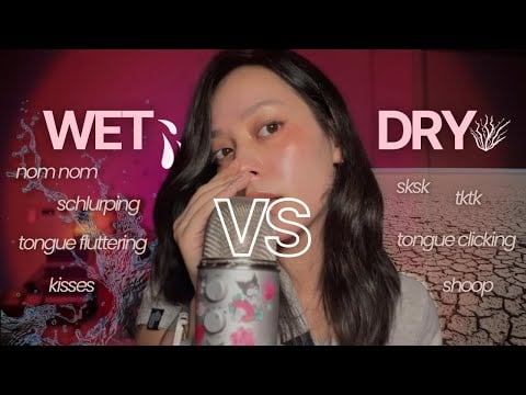 WET VS DRY MOUTH SOUNDS IN ASMR 💋🩷 The Battle of the Mouth Sounds... Which Do You Prefer?