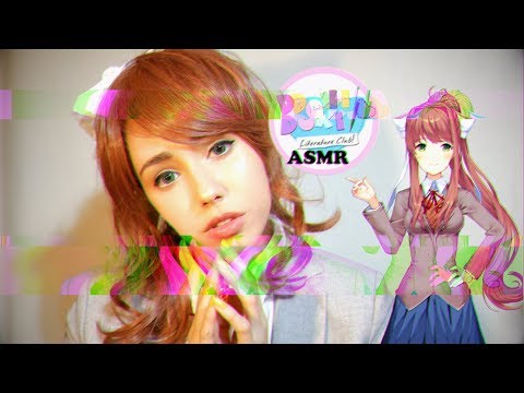 ASMR Doki Doki Literature Club - Monika Roleplay (whispering and hand movements tingles)