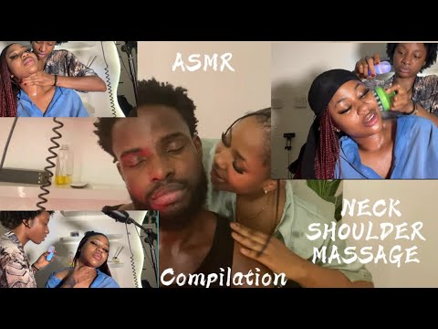 ASMR💫INTENSE NECK, AND SHOULDER OILING COMPILATION 
