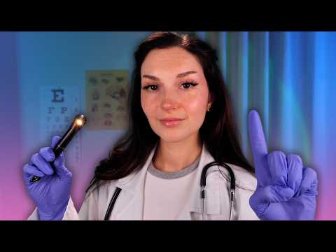 ASMR Detailed Cranial Nerve Exam & Otoscope Ear Exam | ASMR Roleplay