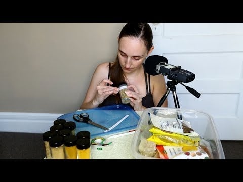 Labeling My Spice & Herb Bottles with Whispering ~ ASMR