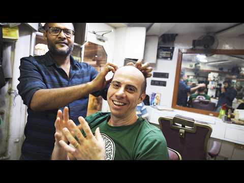 Indian Head, Face, Back, Shoulder & Arm ASMR Massage 🎧 Authentic Kolkata Barber Sounds