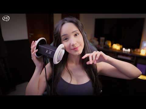 ASMR REVERB 360° ear to ear: tongue flutter, mouth sounds and deep breathing [NO TALKING] 4K 🖤