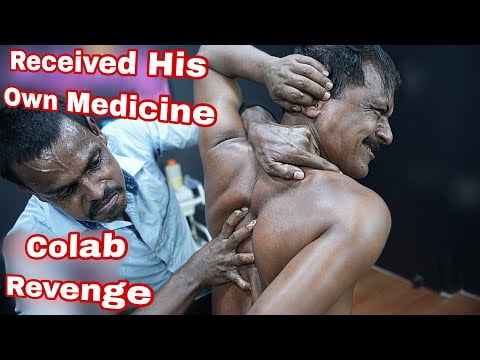 Big Eye Barber Recived His Own Medicine From Strong Wrist Barber | Ear Finger |Cracking ASMR Massage