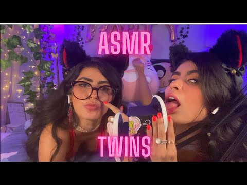 ASMR TWINS 👅LICK YOUR EARS (No Talking) O_o