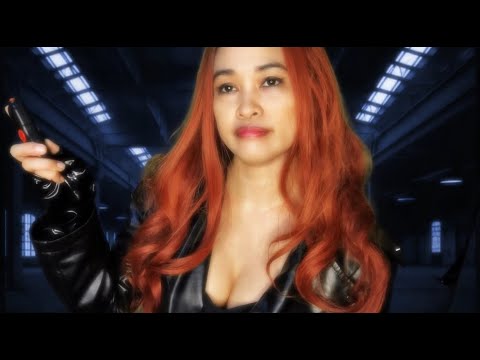 ASMR RP: BLACKWIDOW Abducts You to try some DUCT TAPE Test (Part 2) Leather Jacket/PVC Gloves