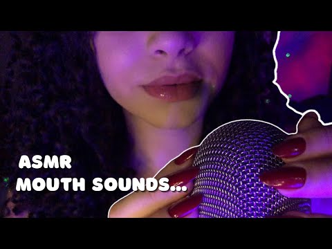 ASMR| mouth sounds with soft mic scratching 😌🎧✨