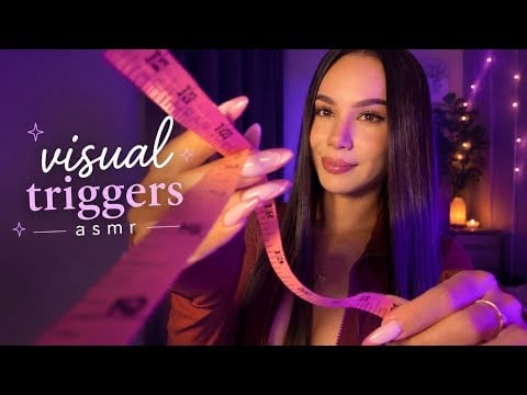 ASMR ✨ The best VISUAL TRIGGERS for Sweet Sleep 🌙 (eye exam, measurements, coconut, hand movements)