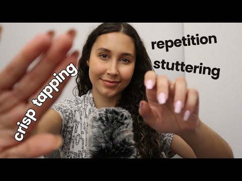 ASMR unpredictable anticipatory whispers to put you to sleep w/ hand movements and fluffy mic