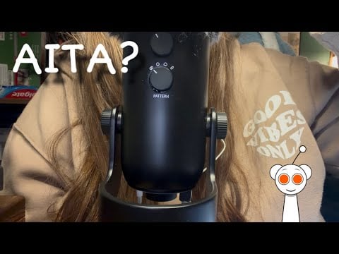 ASMR || Reading 4 Reddit AITA Stories With Fluffy Mic Brushing