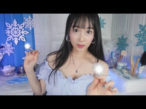 ASMR Snow Girl Cares Your Ears❄️👂 l Cozy Ear Cleaning, Ear Massage Shop