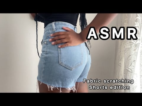 ASMR Fabric Scratching Shorts Tour (whispering triggers, scratching etc) 