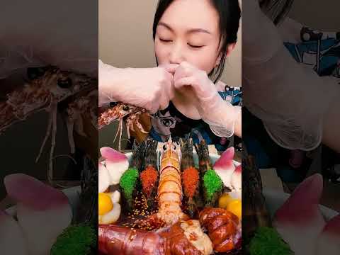 🦐🥢 Mukbang eating sounds feast #MukbangSounds #SeafoodLife