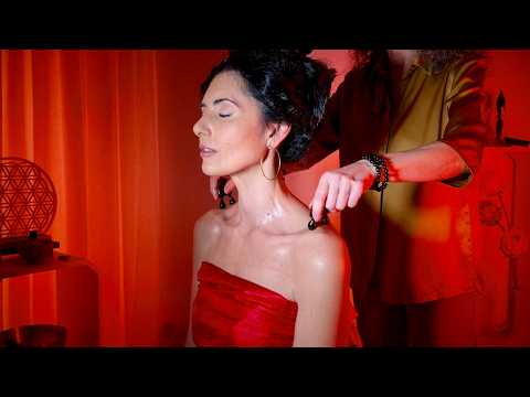 ASMR Persona Reale MASSAGGIO Luci Basse ✨ Scalp Massage ✨ PULIZIA ENERGETICA Chakra Radice