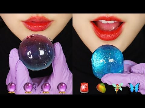GLASS JELLY ASMR 🔮 UNDRIED KOHAKUTO ASMR FRUITS JELLY ASMR 🥭