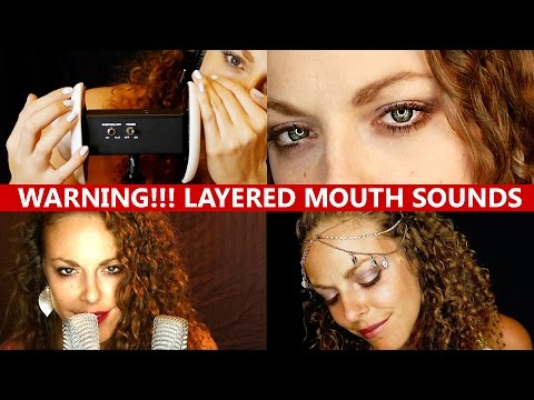 WARNING!! Wet Layered ASMR Mouth Sounds & Ear to Ear Eating Intense Binaural