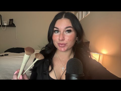 ASMR | Personal Attention & Face Brushing 😌 (whispered, mic brushing)