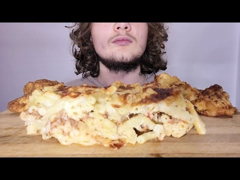 Fırın Makarna Mukbang ASMR | Benimle Bir Akşam Yemeği | Türkçe ASMR | ASMR Eating Sounds