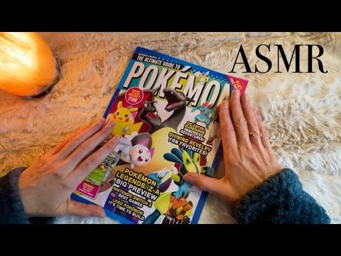 Soft-Spoken Pokémon ASMR • Magazine Sounds & Page Turning for Sleep