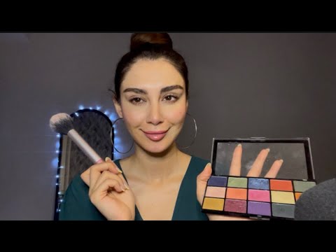 اى اس ام آر رول پلی ميكاپ/دختر ادايى ميكاپت ميكنه برى مهمونى شيطونى 💃🏼🍷/   make up role play ASMR
