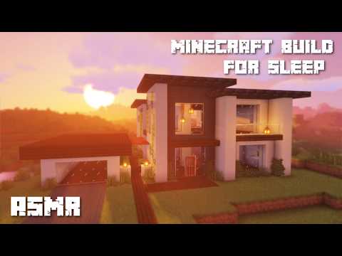 Minecraft ASMR 🏡 Sleepy Modern House Build 😴 Soft Spoken