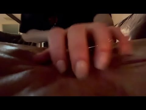 ASMR Fast and Aggressive Leather Couch Scratching Tapping Rubbing Squeezing | Camera Tapping | Lofi