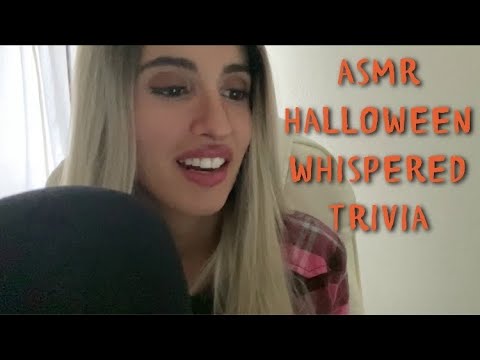 ASMR Whispered Halloween Trivia Questions & Answers with Tablet Tapping 🎃🧡🧟‍♀️🧛🏼‍♀️🖤👻