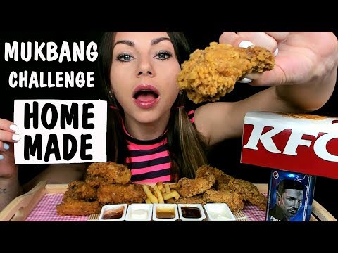 АСМР Мукбанг 🍗 Крылья KFC & Домашние 🍗 🤤 ЧЕЛЛЕНДЖ 🍟 Mukbang Challenge  HOT Wings KFC & Homemade