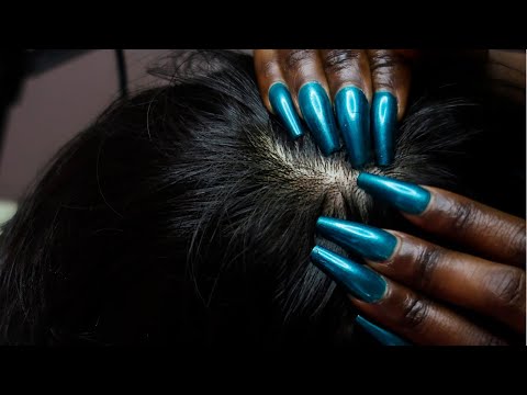 ASMR Allzoomed Scalp Scratching, Parting & Careful Lice check in 4K. 😴