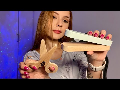 ASMR-VOU CORTAR, SECAR E PRANCHAR SEU CABELO COM ITENS DE MADEIRA 🪵