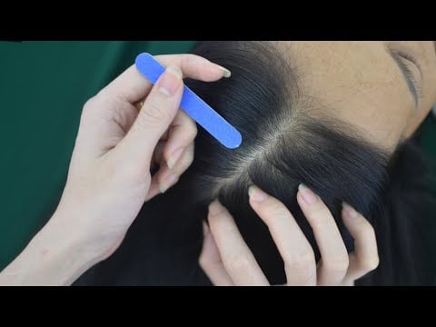 ASMR Brain Melting With Scalp Scratch, Hair Parting & Massage On Real Person For Anxiety Relief