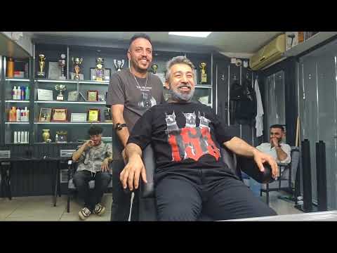 MY BARBER FRIEND CUT MY BEARD AND HAIR . RELAXING WITH ASMR SOUNDS