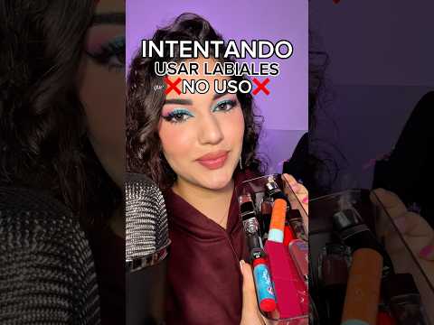 Intentando usar 💄LABIALES💄que ❌NO USO❌ #asmr#lipcombo#labial#maquillaje