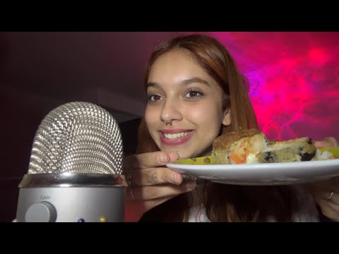 ASMR COMIENDO SUSHI EN ESPAÑOLISIMO| EATING SOUNDS Y SUSURROS| SOFIWI