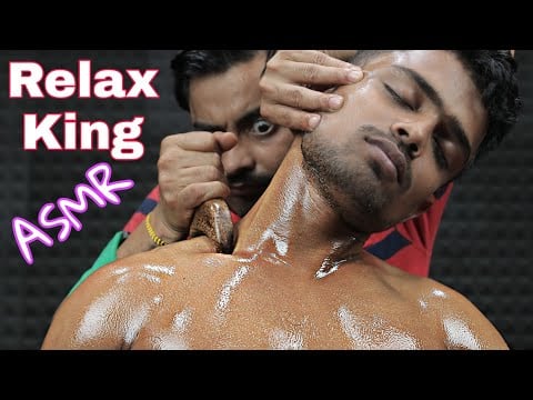 Amazing Shoulder Massage With Oil By Biswajit Barber | ASMR Head Massage Neck Crack Ear Crack